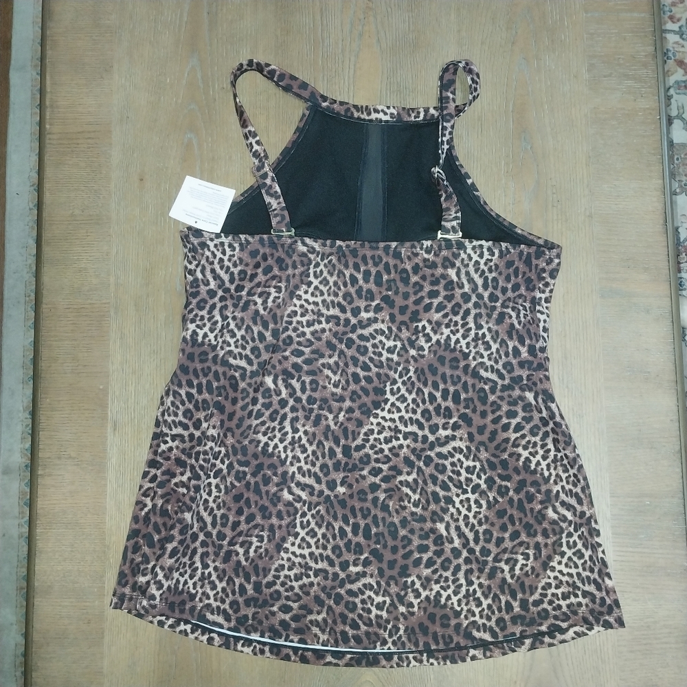Ruby Ribbon Leopard Print Tankini Top - Picture 6 of 10